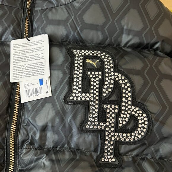 NWT Puma x Dapper Dan Men Black Grey Reversible Duck Down Puffer Jacket Size XL - Picture 8 of 16